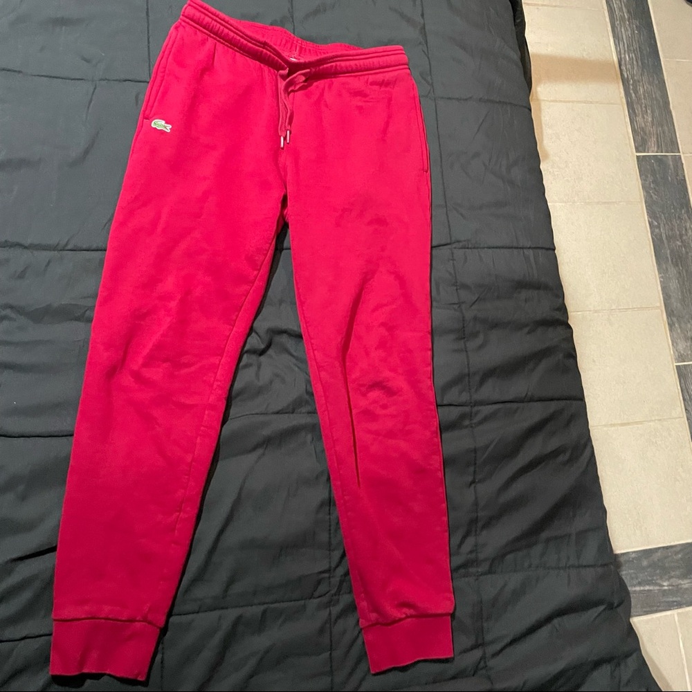 Lacoste Fleece Joggers Bordeaux